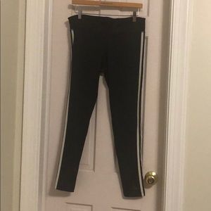 Adidas climalite three striped leggings